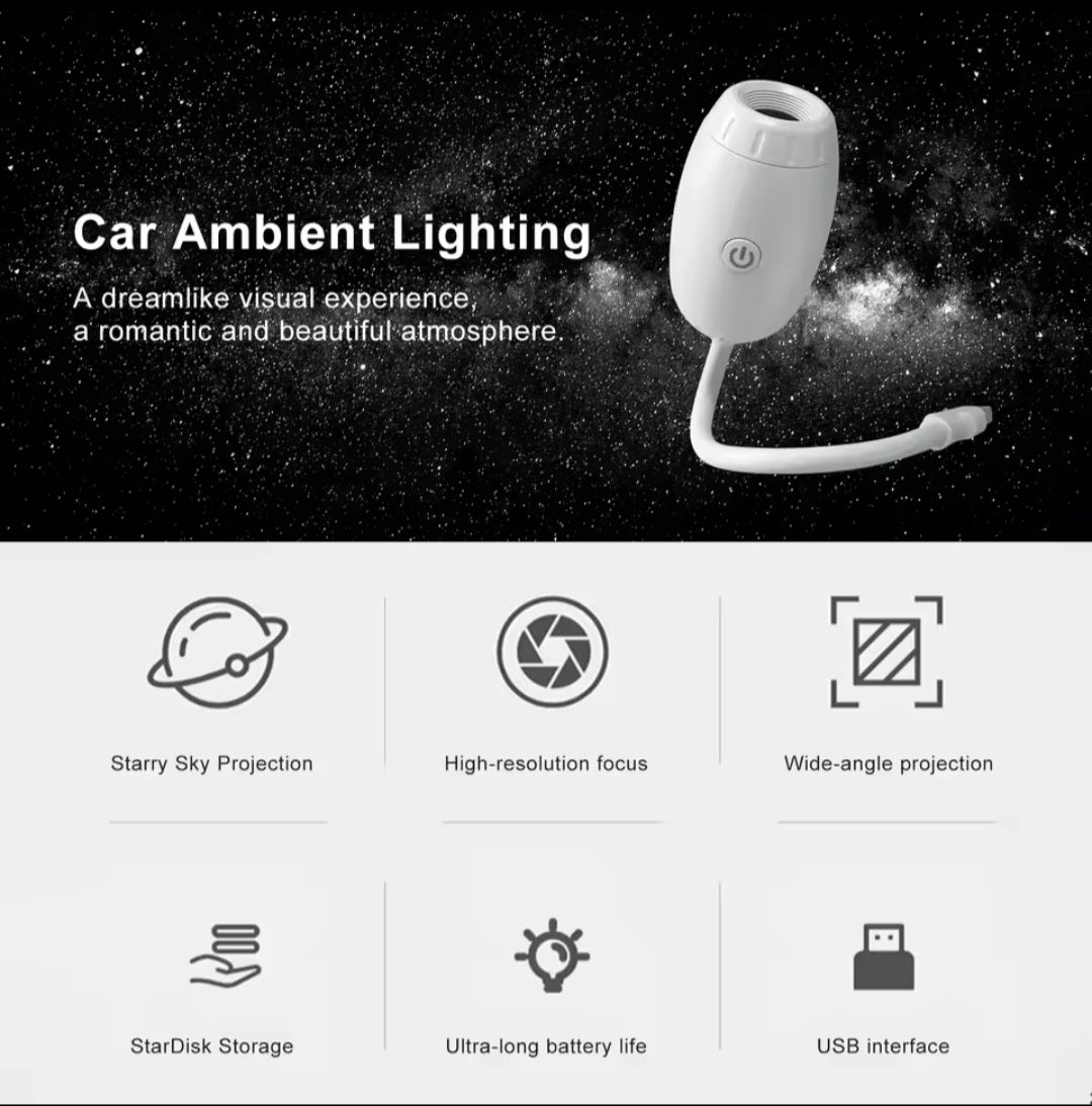 Galaxy Projector Night Light 360° Adjustable Starry Sky Lamp With Multiple Projection Films & HD Images, Dimmable USB Star Light