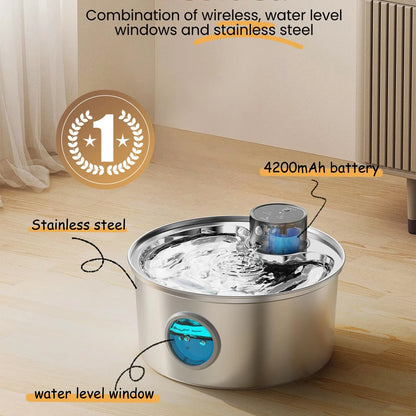 Cat Dog Pet Drink Water Fountain Rechargeable Automatic Water Feeder Motion Sensor Bowl