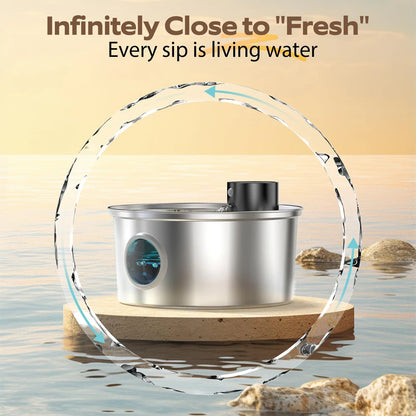 Cat Dog Pet Drink Water Fountain Rechargeable Automatic Water Feeder Motion Sensor Bowl