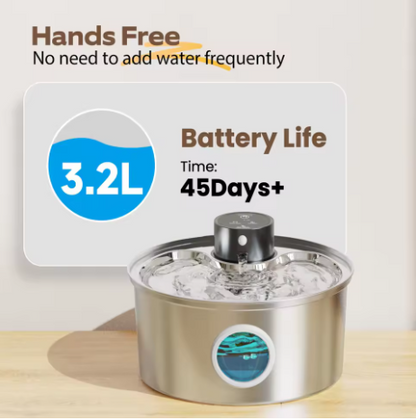 Cat Dog Pet Drink Water Fountain Rechargeable Automatic Water Feeder Motion Sensor Bowl